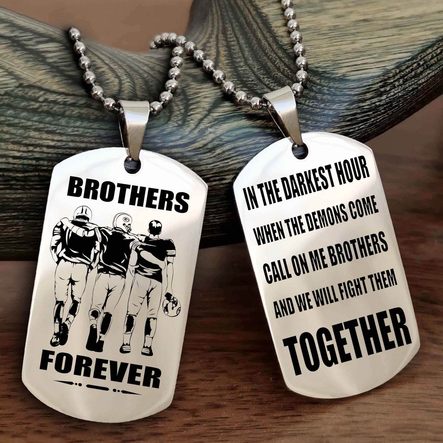 Knight Templar Personalized Double Sided Dog Tag For My Brother - Call On Me Brother And We Will Fight Them Together Gift For Your Friend
