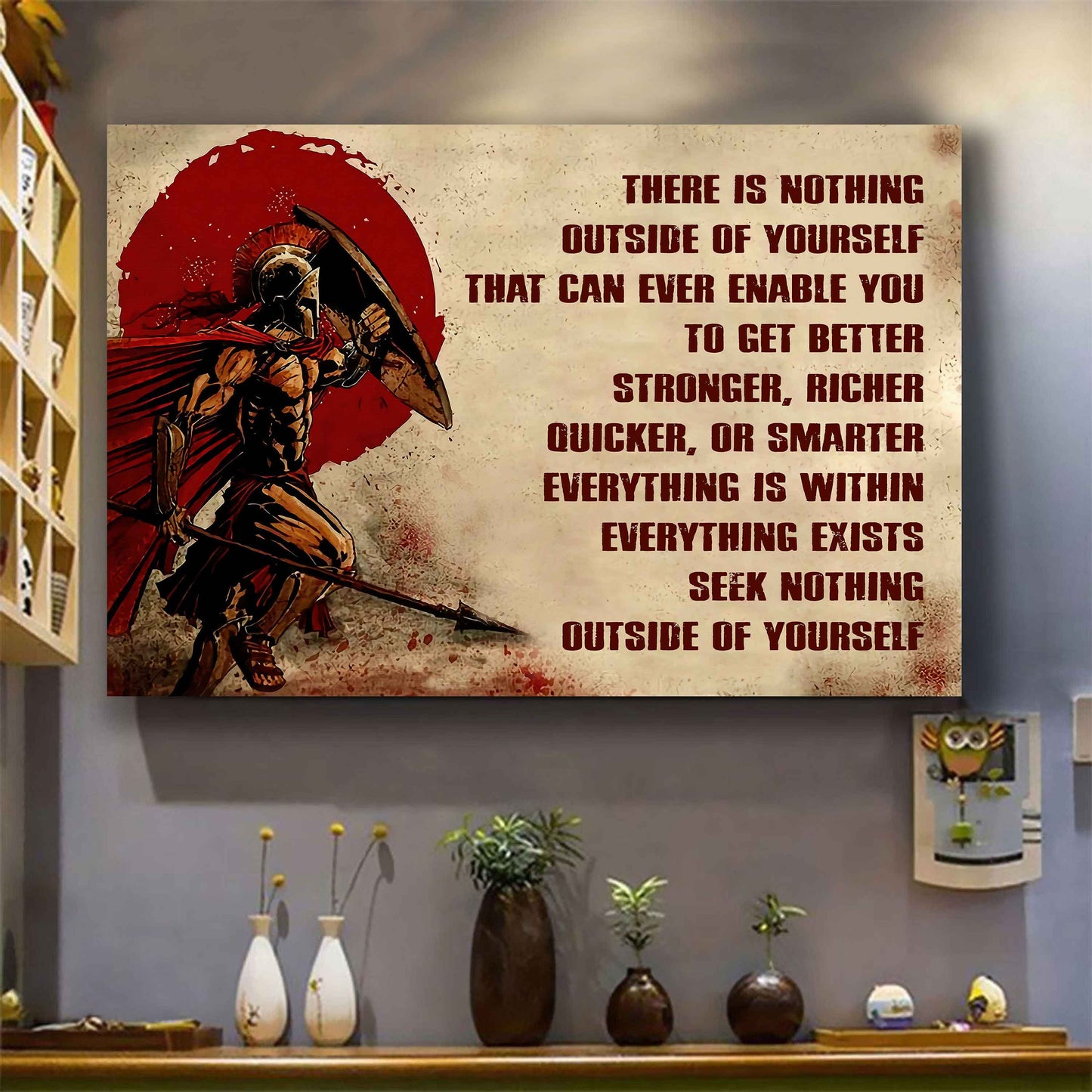 Knight Templar Poster Canvas There Is Nothing Outside Of Yourself Best Gift With Motivation Quotes