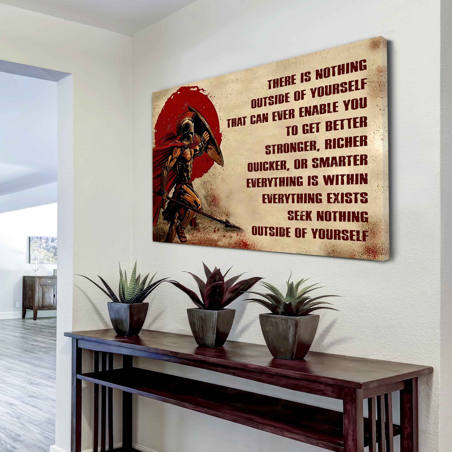 Knight Templar Poster Canvas There Is Nothing Outside Of Yourself Best Gift With Motivation Quotes