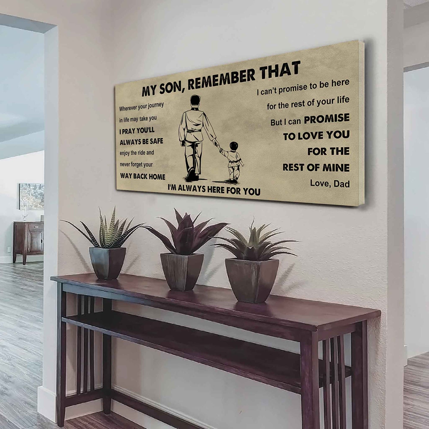 Personalized Sport Poster Canvas - My Son Remember That Never Forget Your Way Back Home