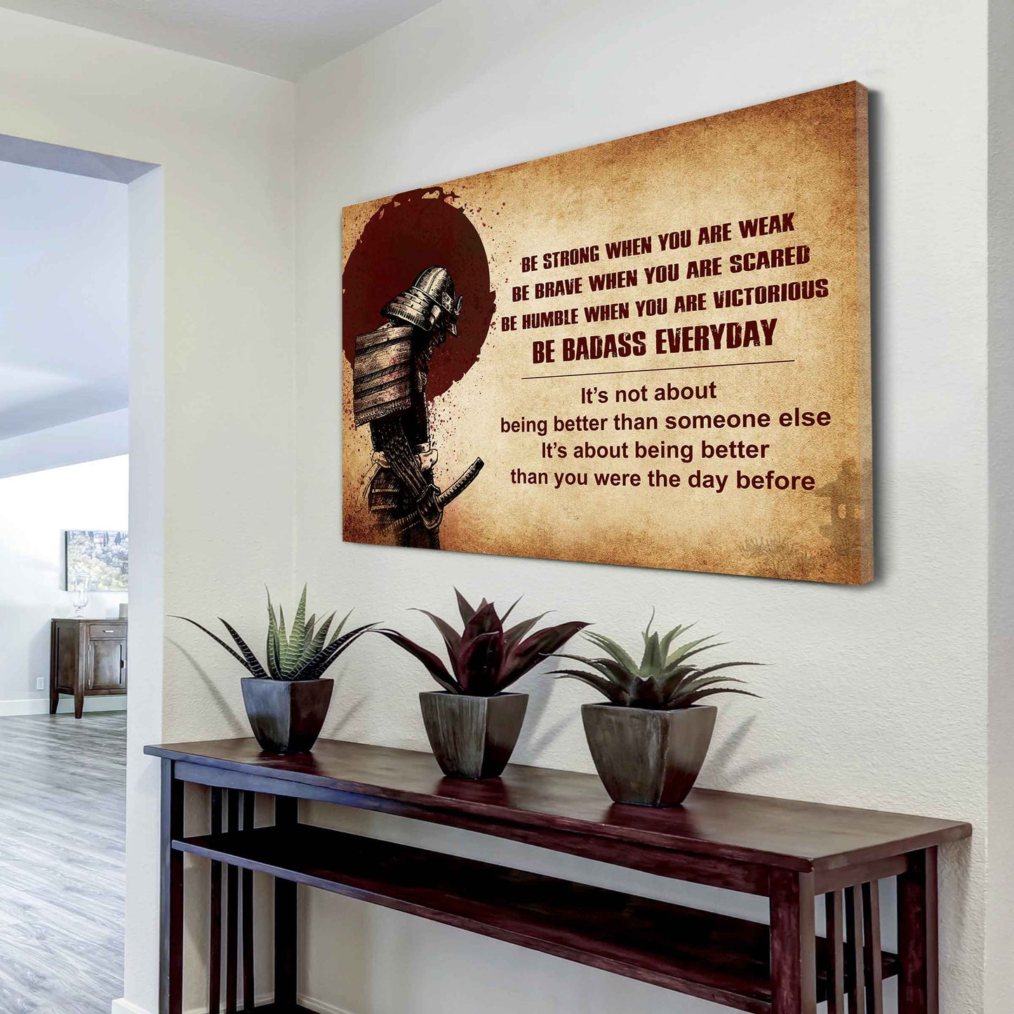 Knight Templar Poster Canvas Be Strong When You Are Weak Be Badass Everyday From Dad To Son Gift For Your Son Motivational Quotes