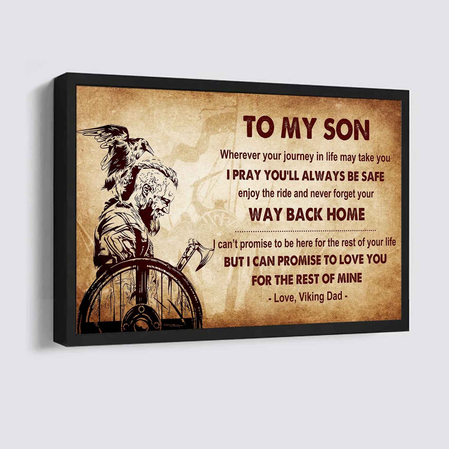 Spartan Poster Canvas Your Way Back Home From Dad To Son Gift For Your Son