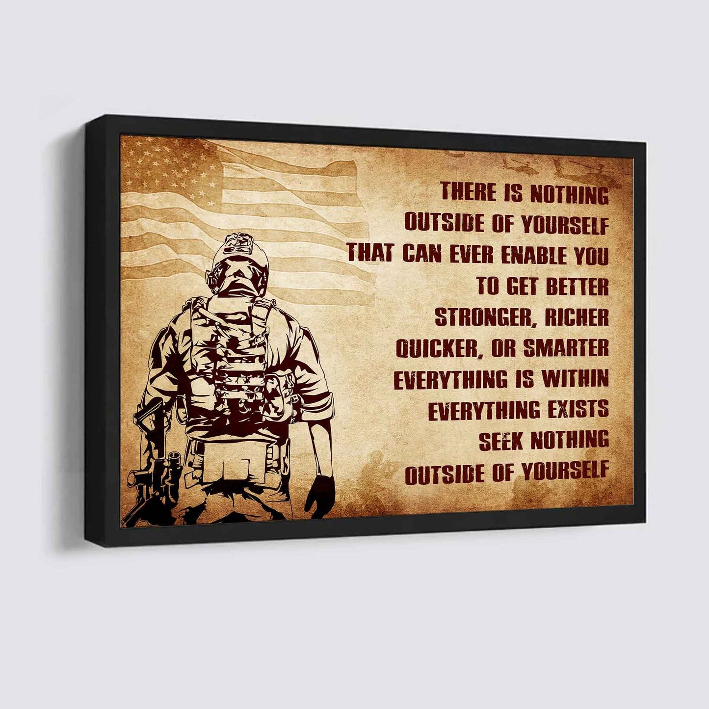 Knight Templar Poster Canvas There Is Nothing Outside Of Yourself Best Gift With Motivation Quotes