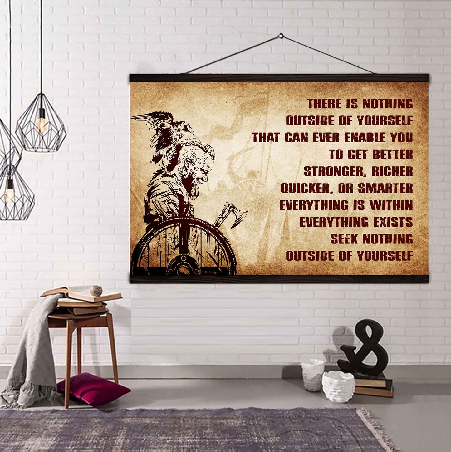 Knight Templar Poster Canvas There Is Nothing Outside Of Yourself Best Gift With Motivation Quotes