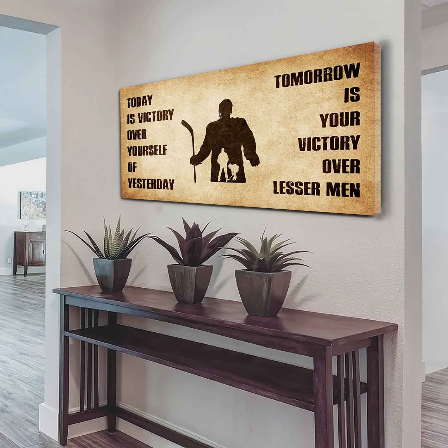 Personalized Knight Templar Poster Canvas - Today Is Victory Over Yourself Of Yesterday Tomorrow Is Your Victory Over Lesser Men