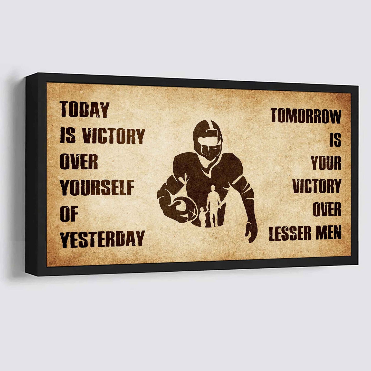 Personalized Knight Templar Poster Canvas - Today Is Victory Over Yourself Of Yesterday Tomorrow Is Your Victory Over Lesser Men