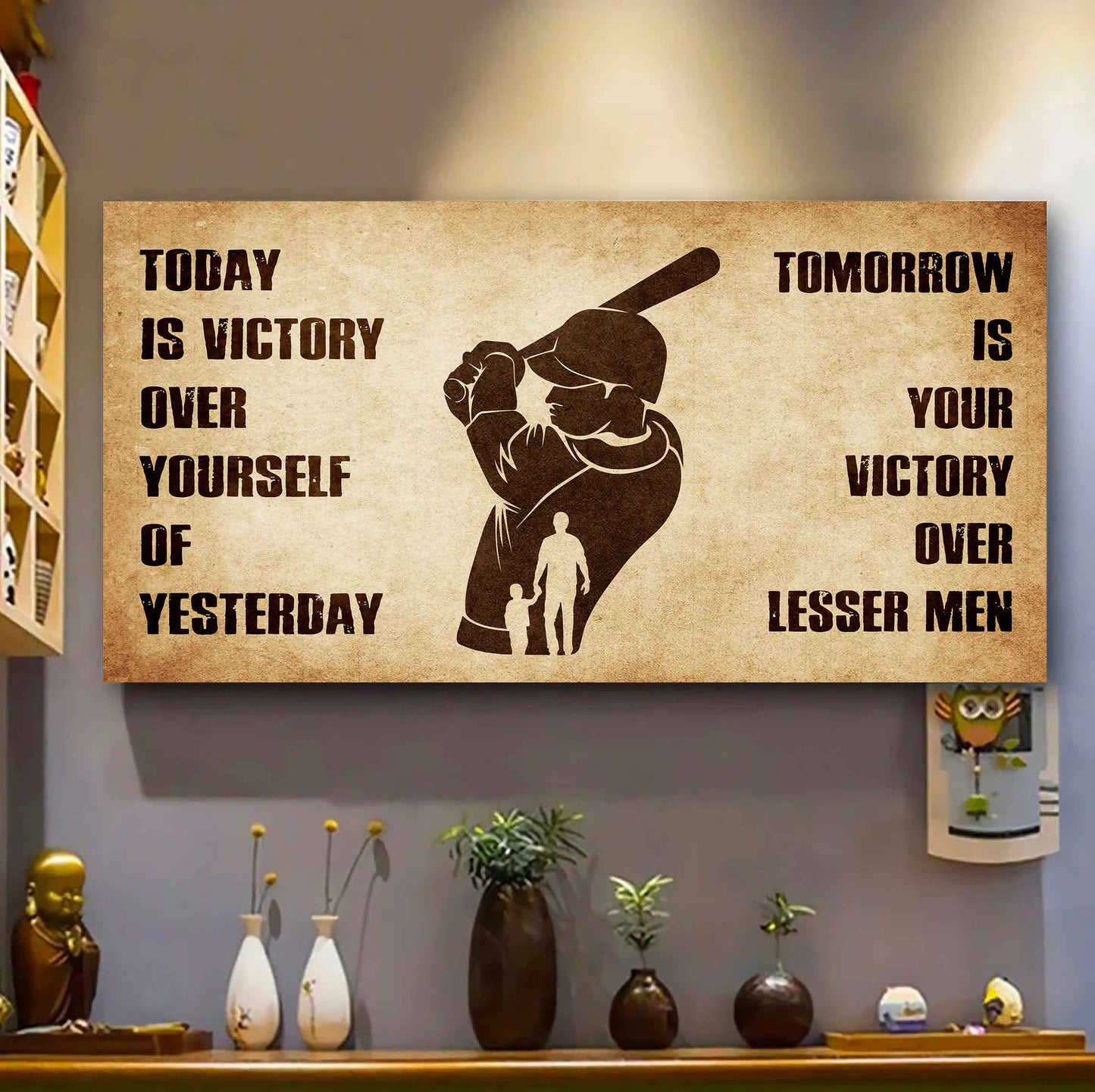 Personalized Knight Templar Poster Canvas - Today Is Victory Over Yourself Of Yesterday Tomorrow Is Your Victory Over Lesser Men
