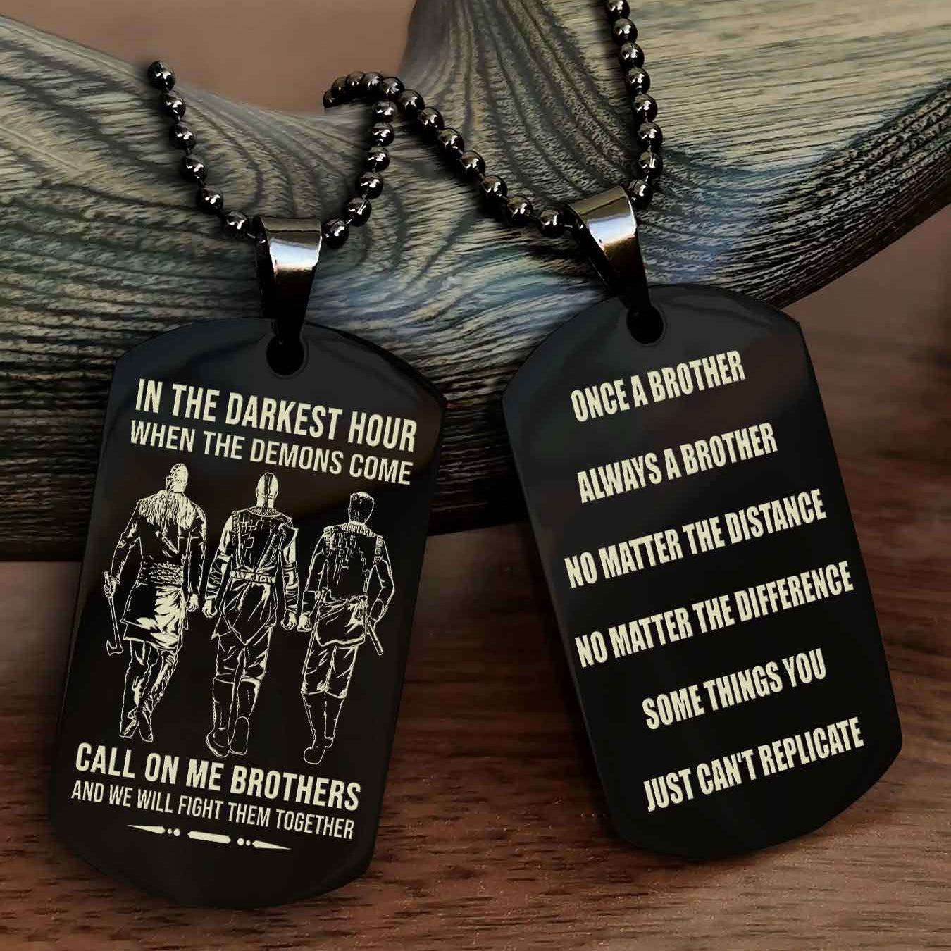 Knight Templar Customizable engraved dog tag double sided gift from brother Once A Brother Always A Brother