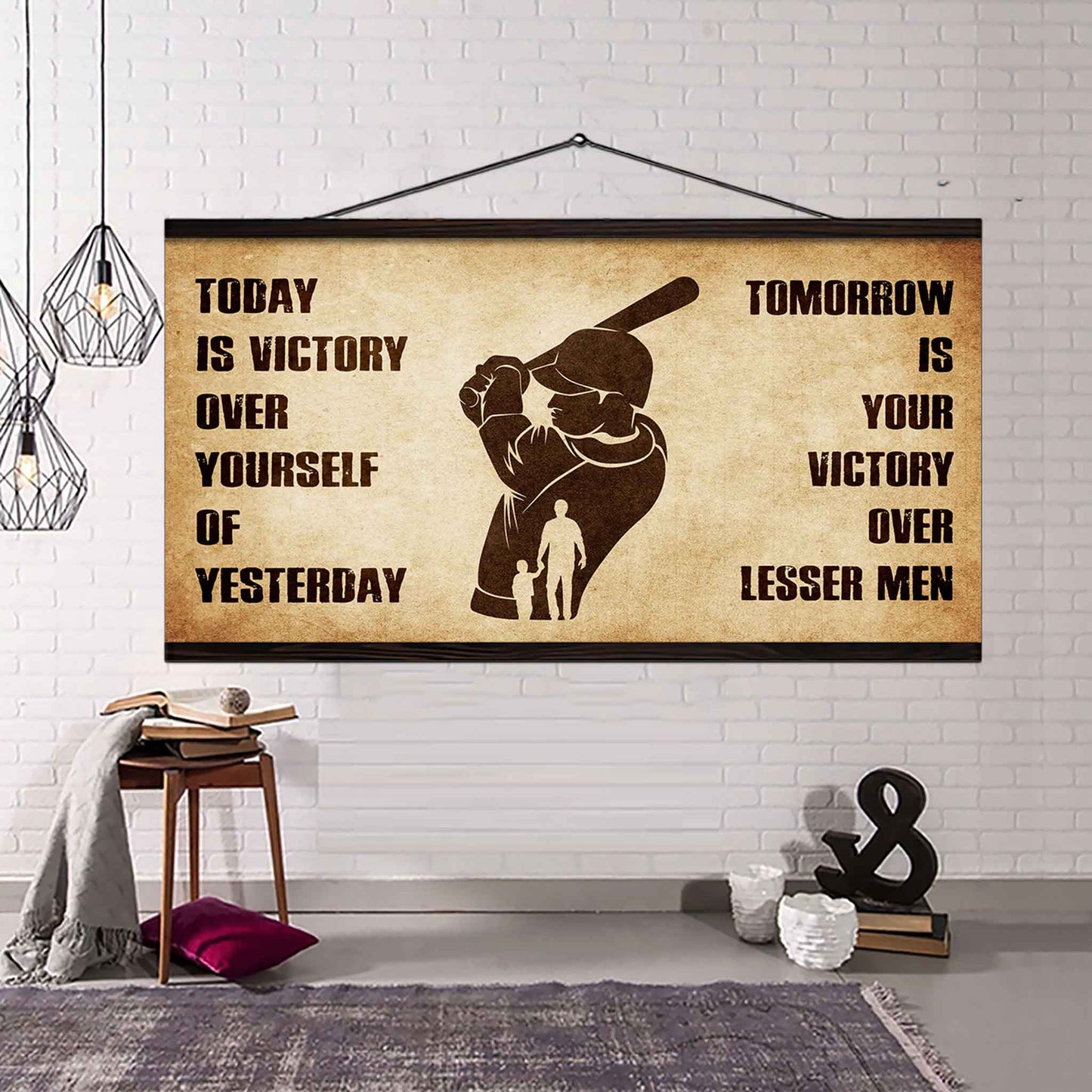 Personalized Knight Templar Poster Canvas - Today Is Victory Over Yourself Of Yesterday Tomorrow Is Your Victory Over Lesser Men