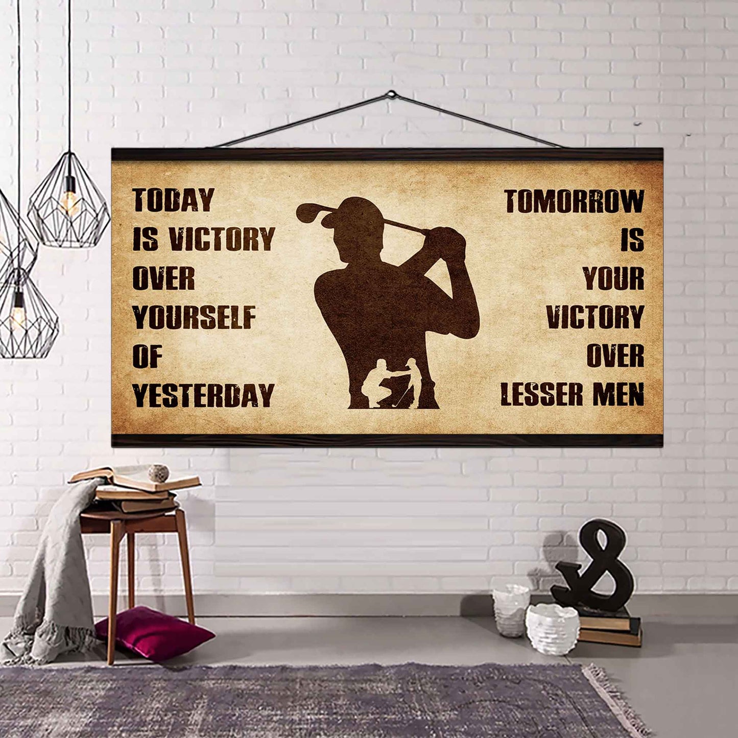 Personalized Knight Templar Poster Canvas - Today Is Victory Over Yourself Of Yesterday Tomorrow Is Your Victory Over Lesser Men