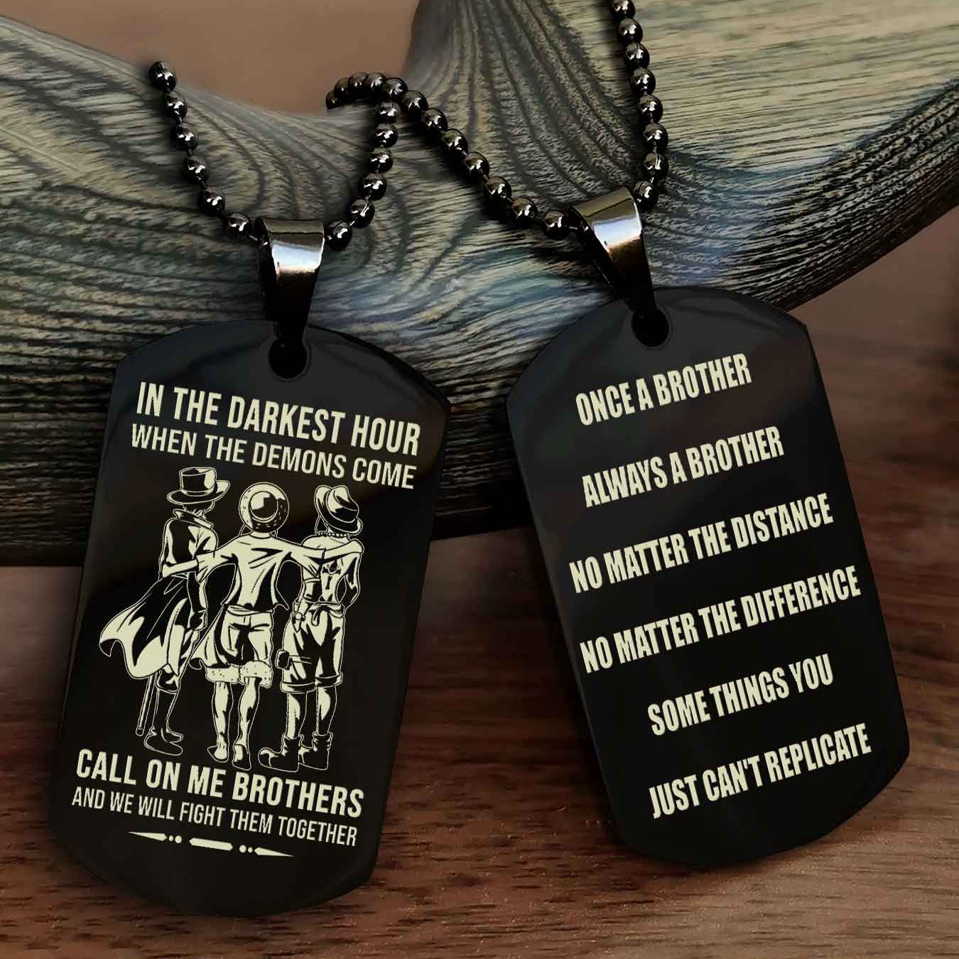 Knight Templar Customizable engraved dog tag double sided gift from brother Once A Brother Always A Brother