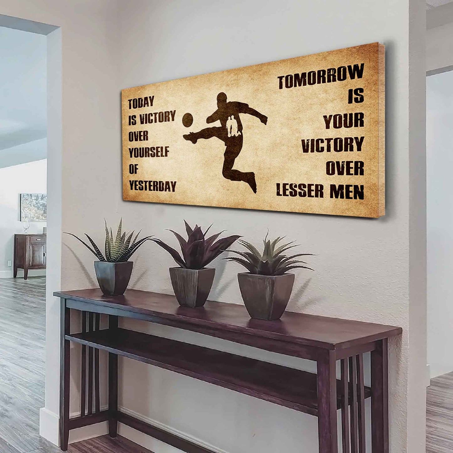 Personalized Knight Templar Poster Canvas - Today Is Victory Over Yourself Of Yesterday Tomorrow Is Your Victory Over Lesser Men