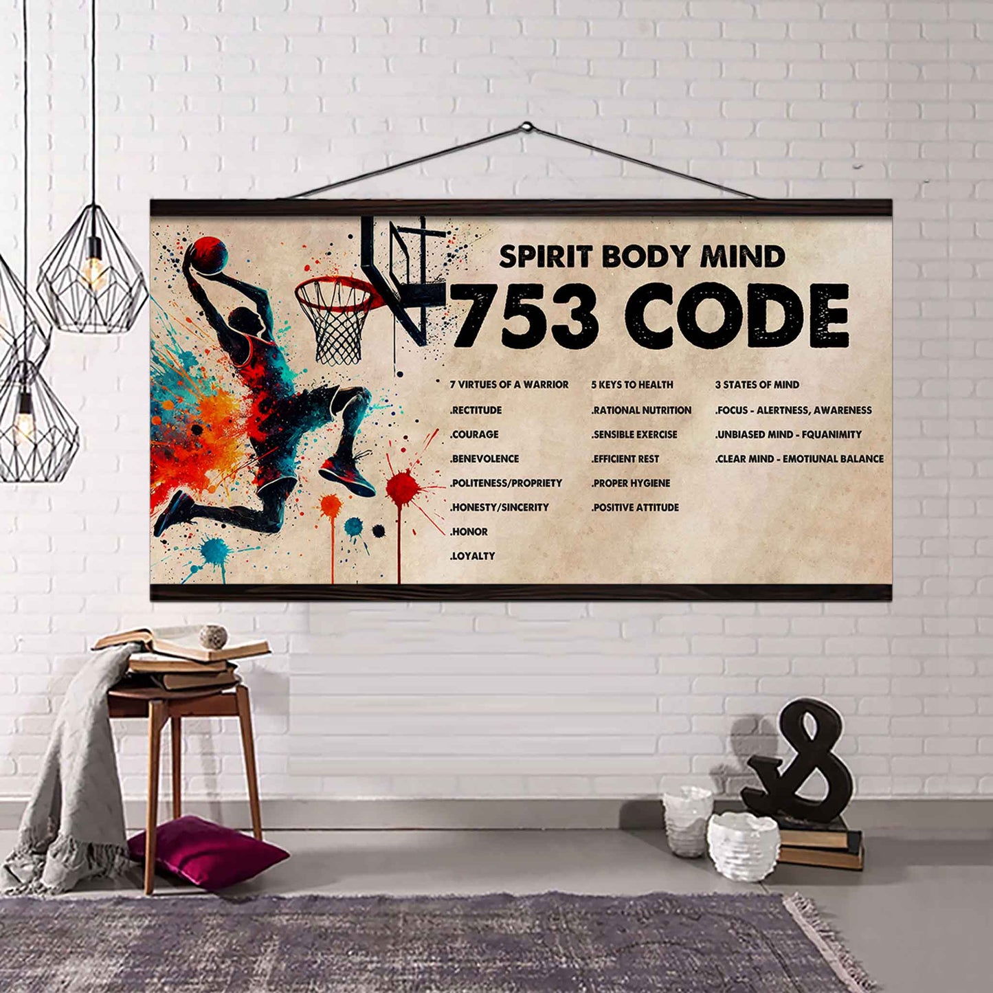 Knight Templar Poster Canvas 7 5 3 Code Motivation Quotes