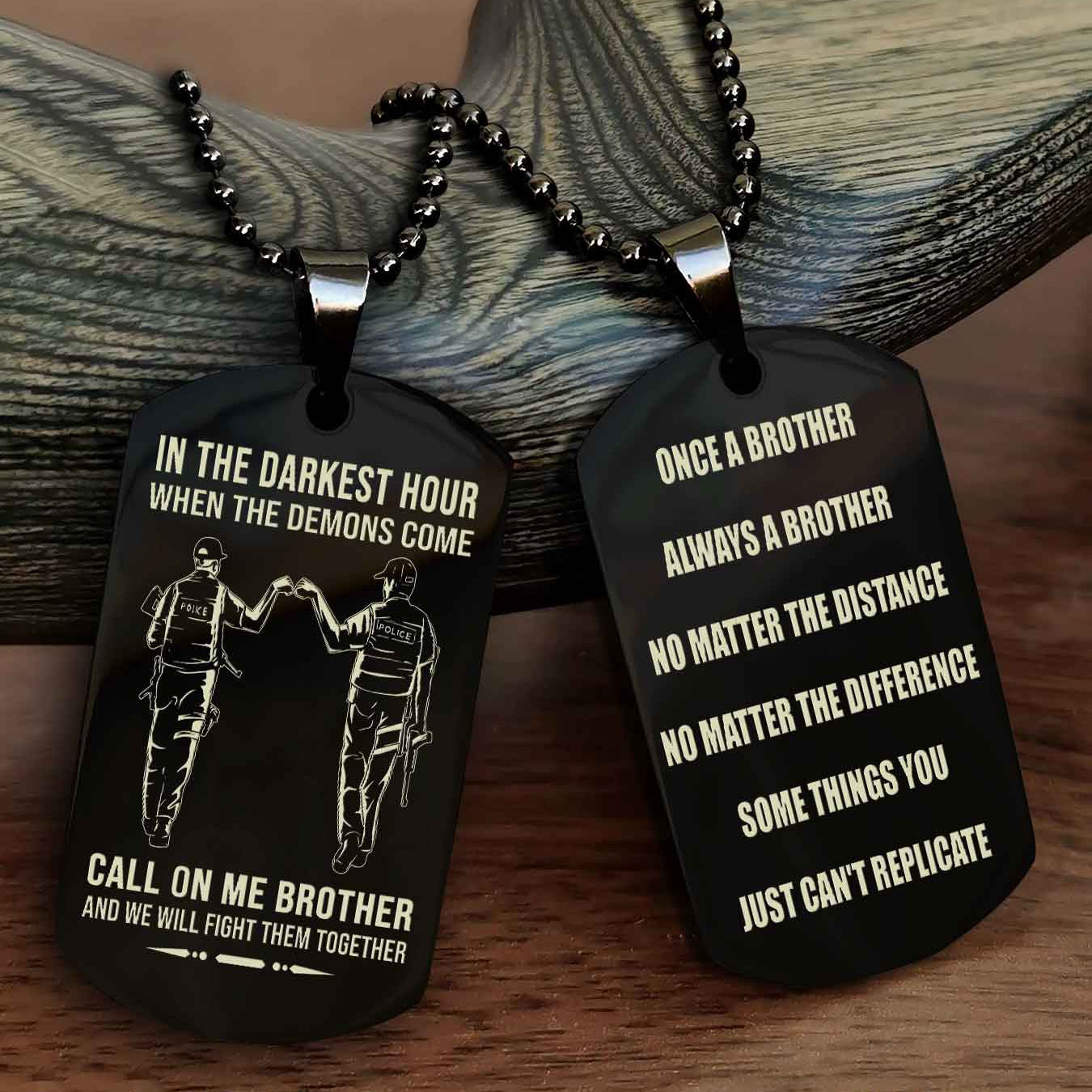 Knight Templar Customizable engraved dog tag double sided gift from brother Once A Brother Always A Brother