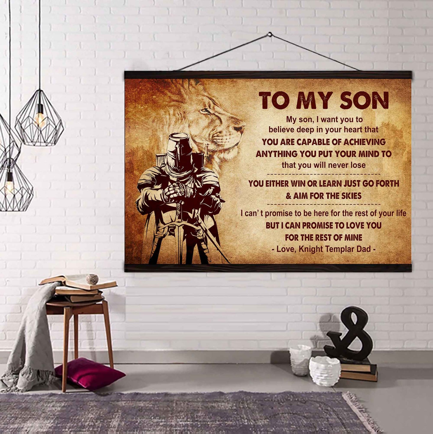 Spartan Poster Canvas You Will Never Lose You Either Win Or Learn From Dad To Son