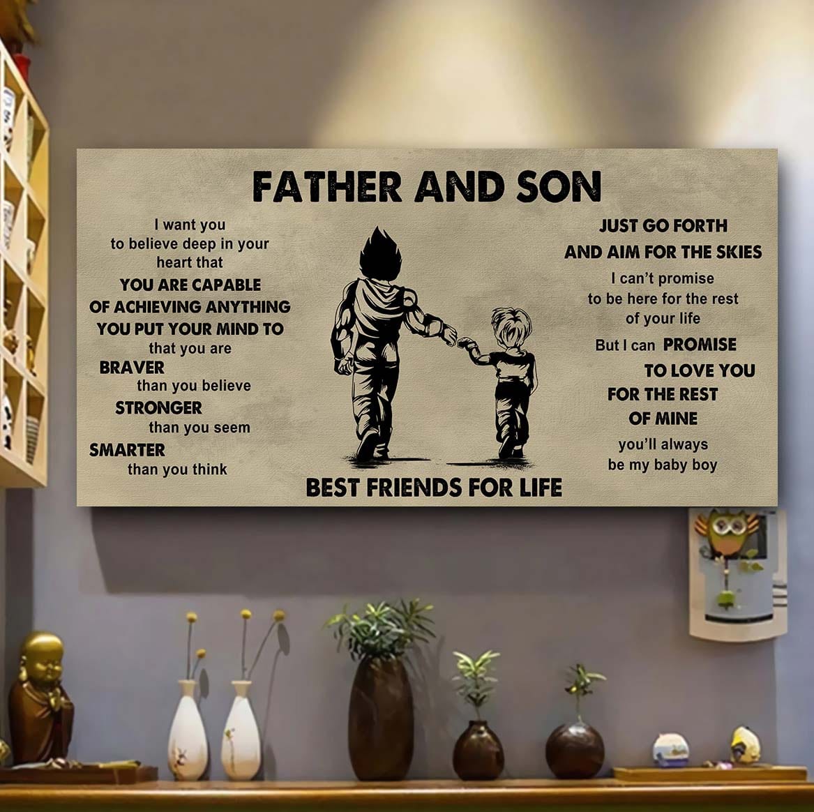 DRB GH Father And Daughter Best Friends For Life - That You Are Braver Than You Believe Poster Canvas Gift For Daughter From Father