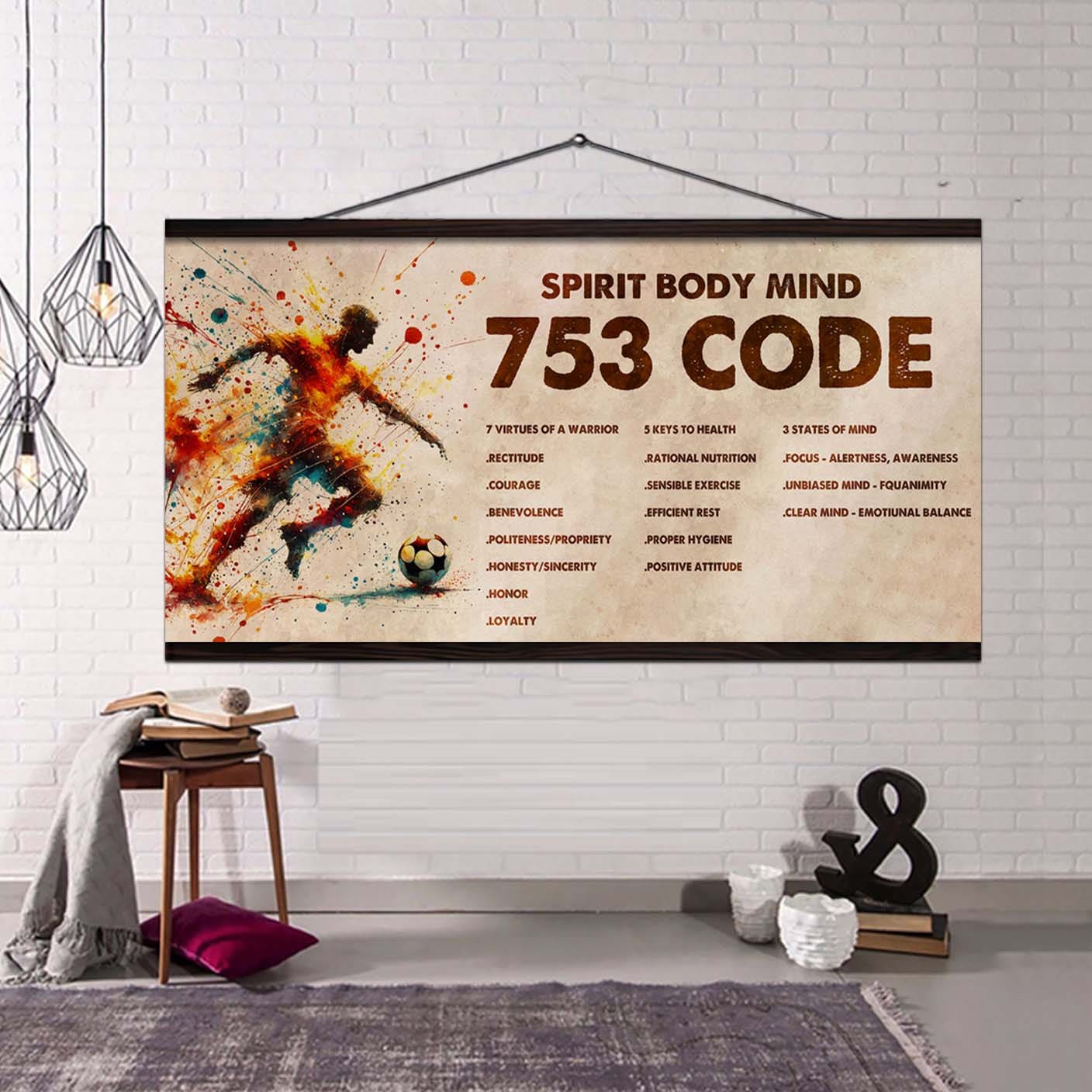 Knight Templar Poster Canvas 7 5 3 Code Motivation Quotes