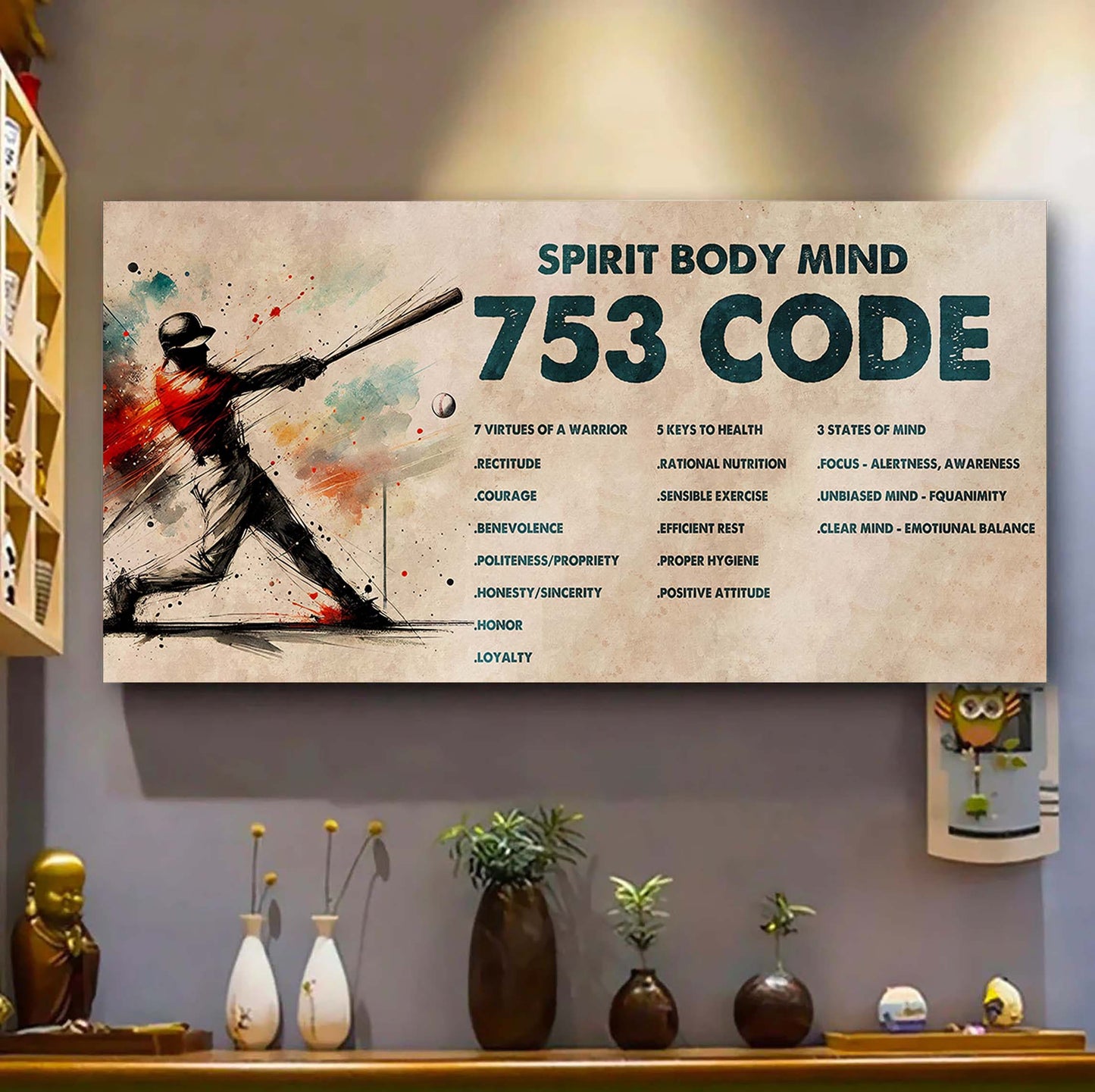 Knight Templar Poster Canvas 7 5 3 Code Motivation Quotes
