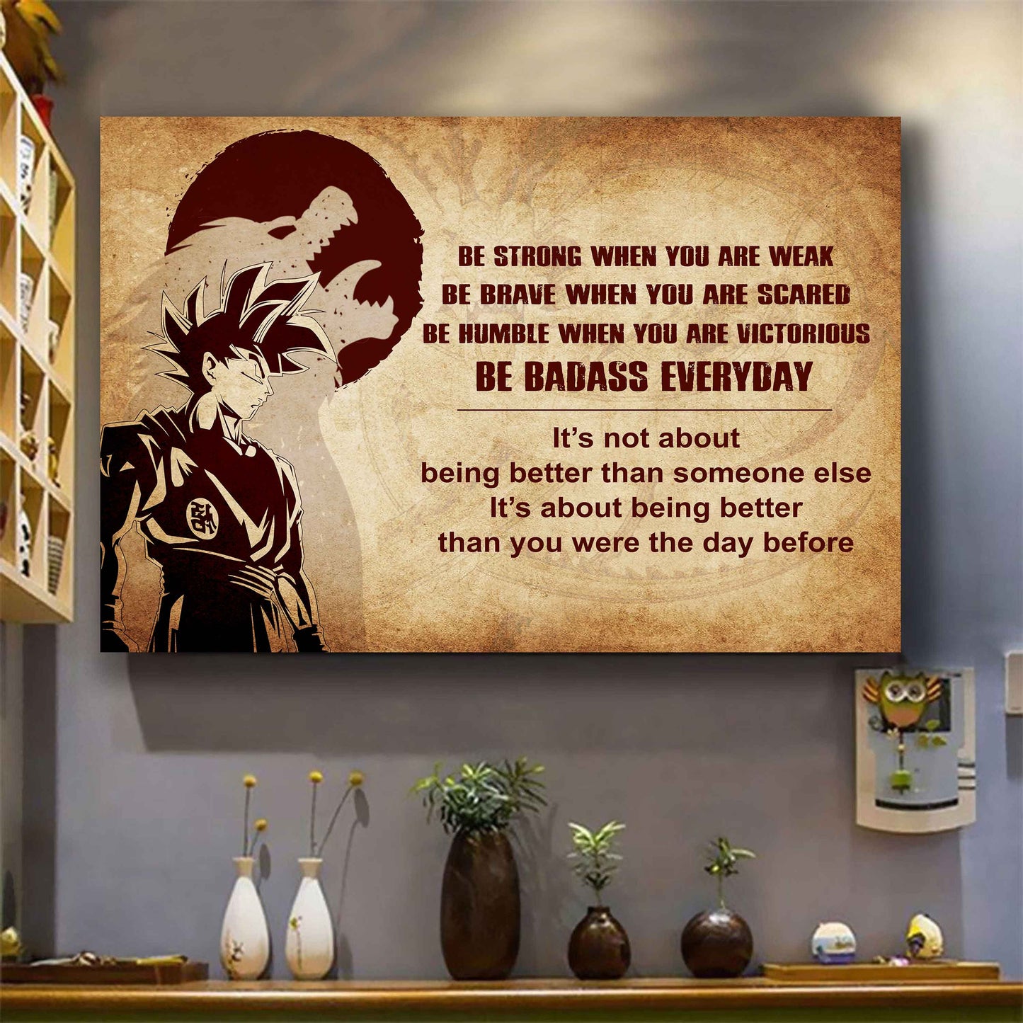 Knight Templar Poster Canvas Be Strong When You Are Weak Be Badass Everyday From Dad To Son Gift For Your Son Motivational Quotes