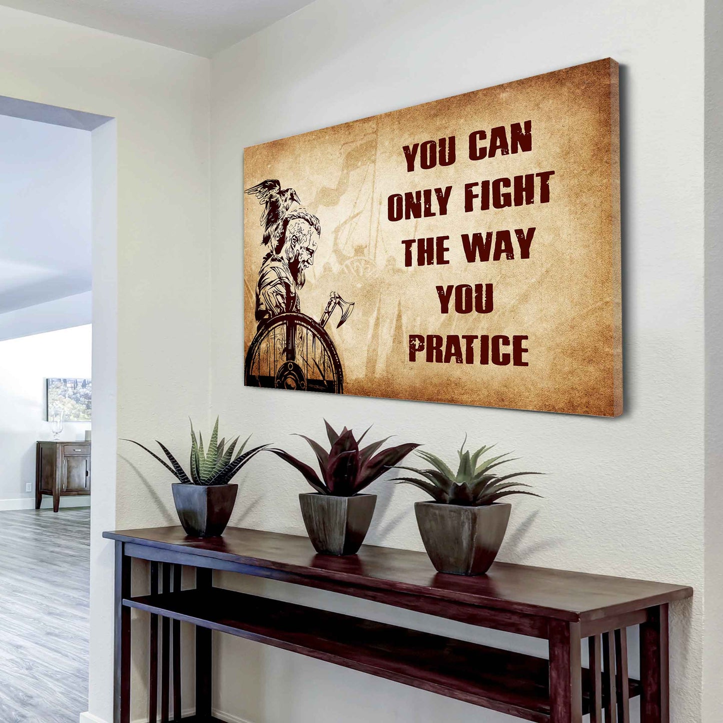 Knight Templar Poster Canvas You Can Only Fight The Way You Practice