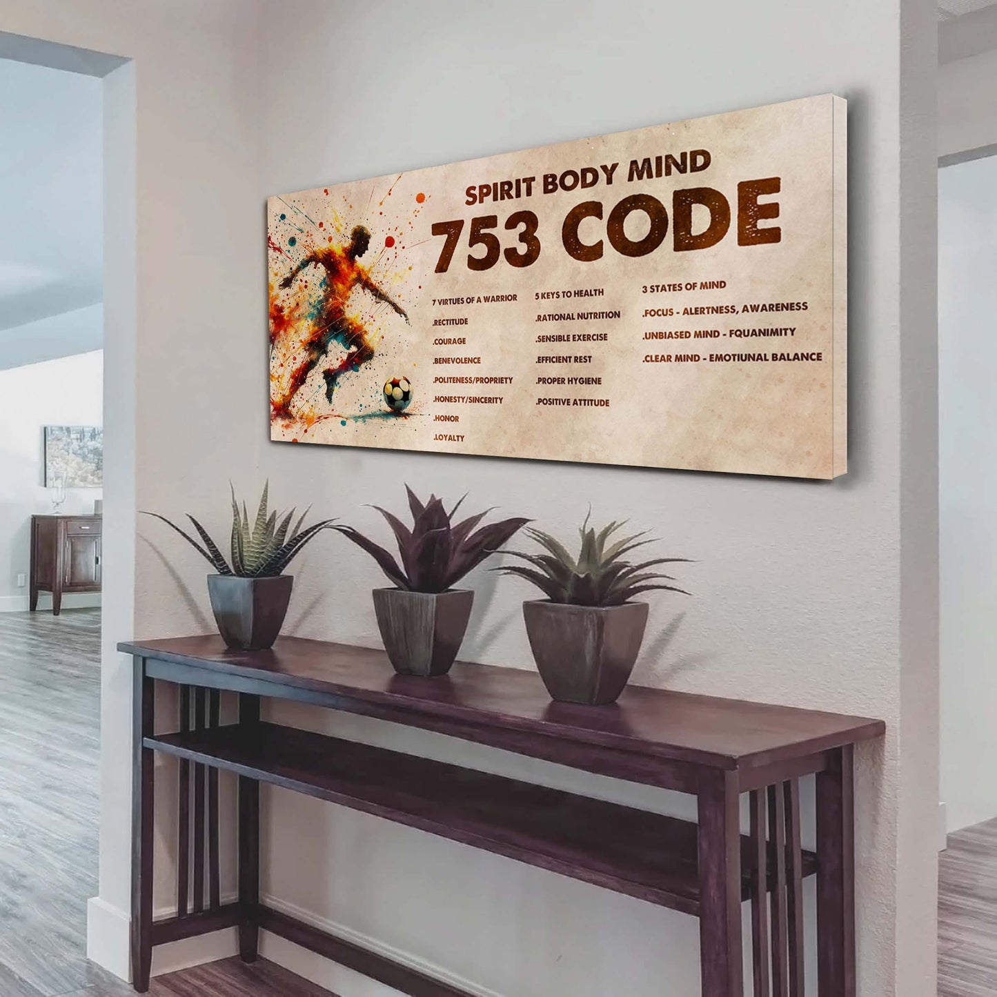 Knight Templar Poster Canvas 7 5 3 Code Motivation Quotes