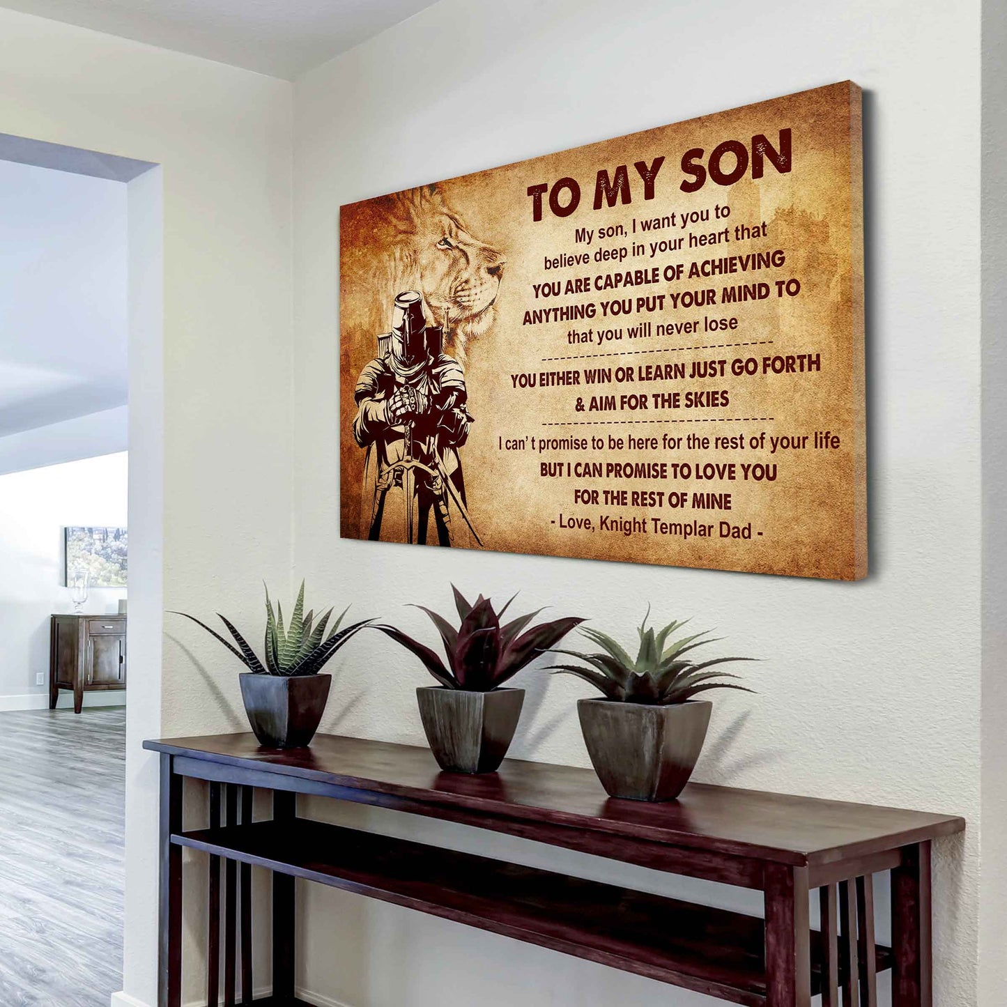 Spartan Poster Canvas You Will Never Lose You Either Win Or Learn From Dad To Son