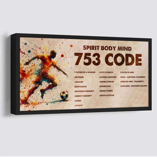 Water Color Basketball Poster Canvas 7 5 3 Code Motivation Quotes