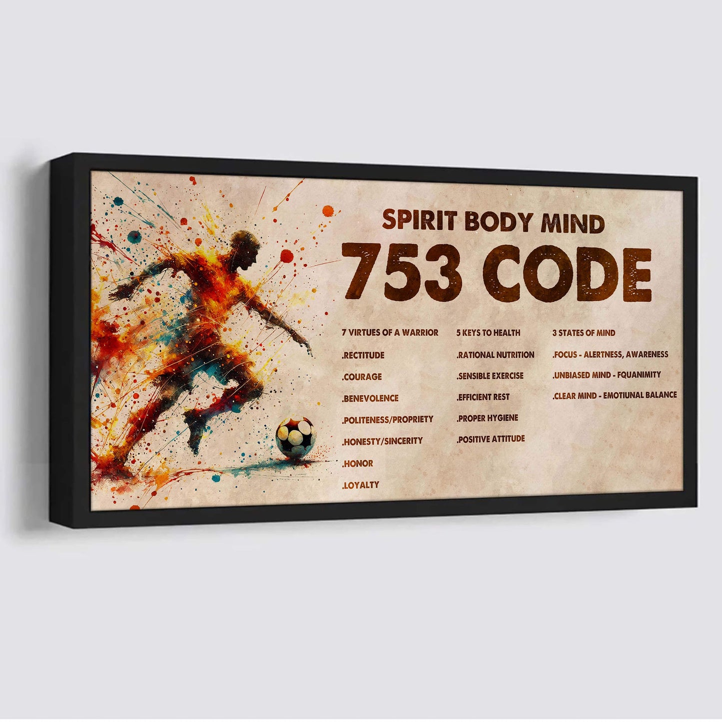 Knight Templar Poster Canvas 7 5 3 Code Motivation Quotes