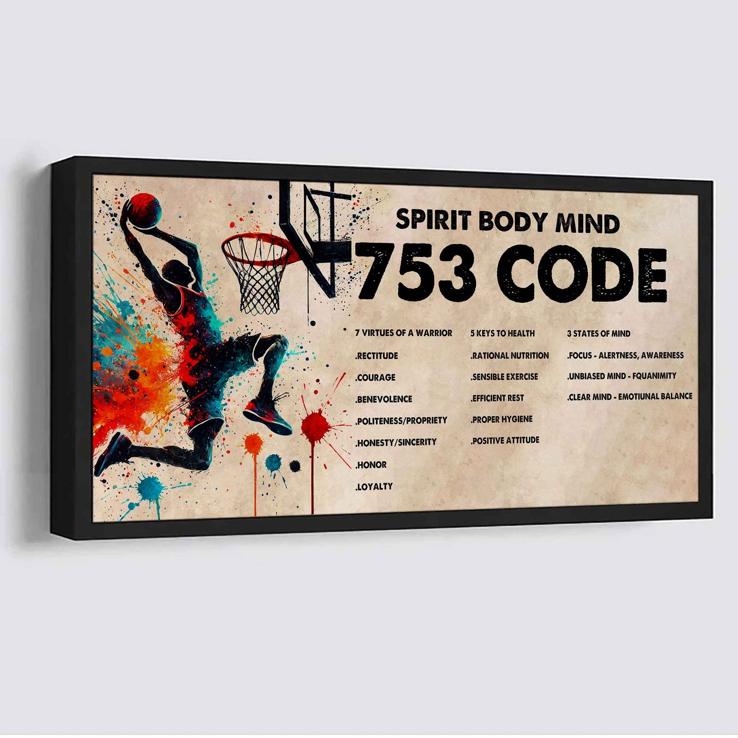 Knight Templar Poster Canvas 7 5 3 Code Motivation Quotes