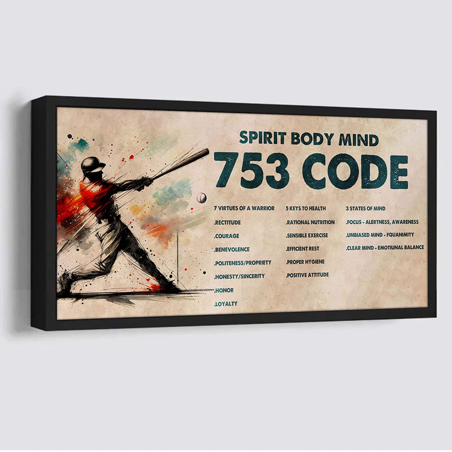 Knight Templar Poster Canvas 7 5 3 Code Motivation Quotes
