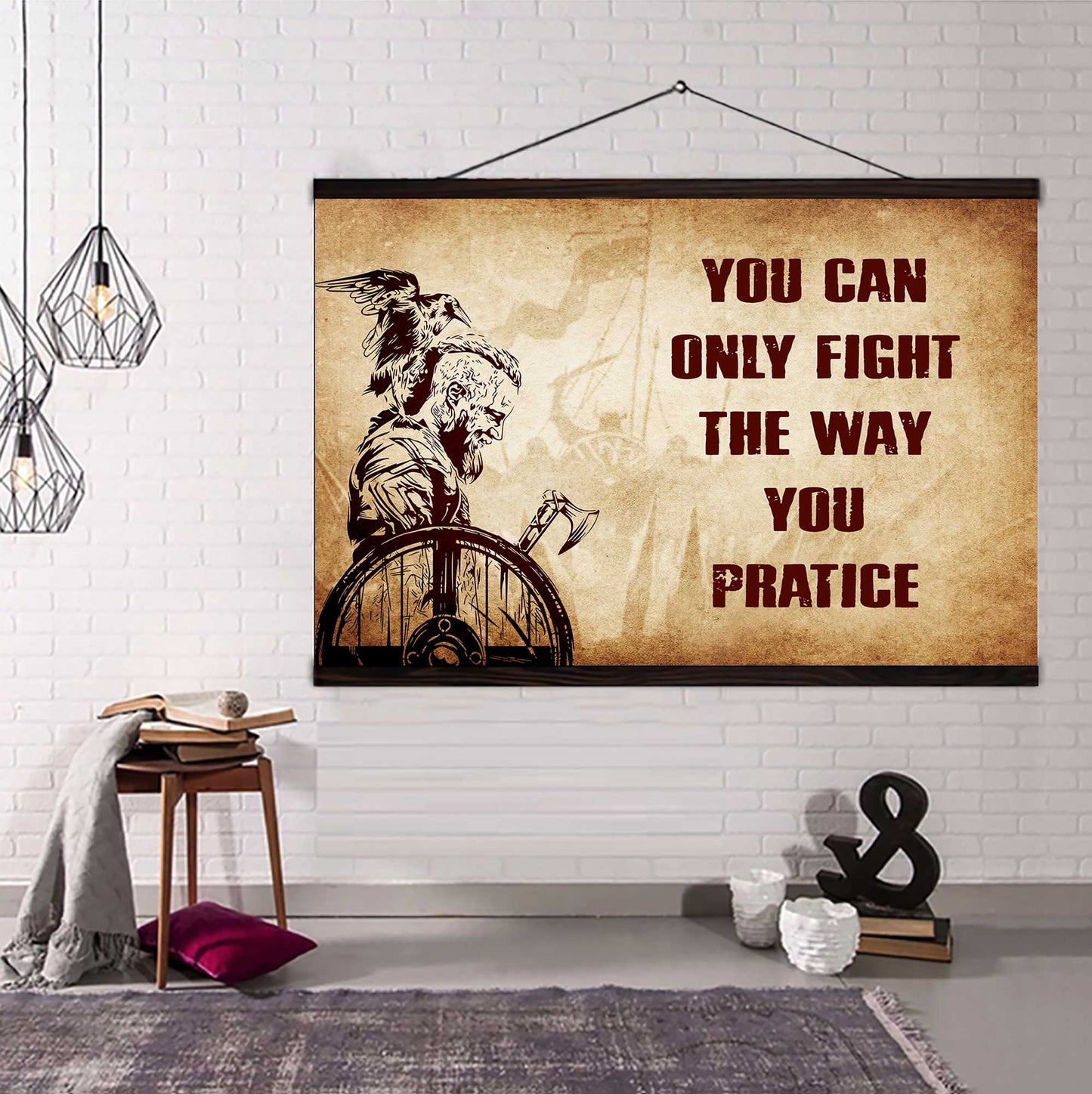 Knight Templar Poster Canvas You Can Only Fight The Way You Practice