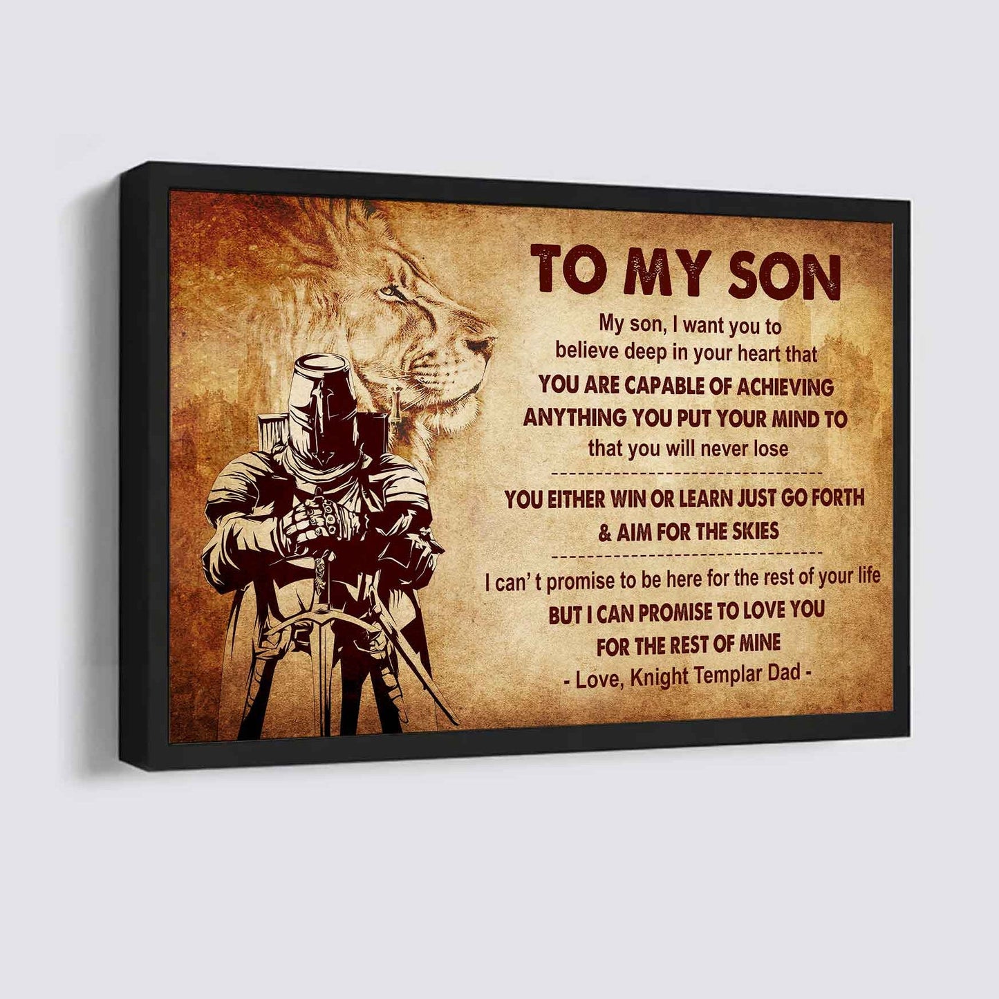 Spartan Poster Canvas You Will Never Lose You Either Win Or Learn From Dad To Son
