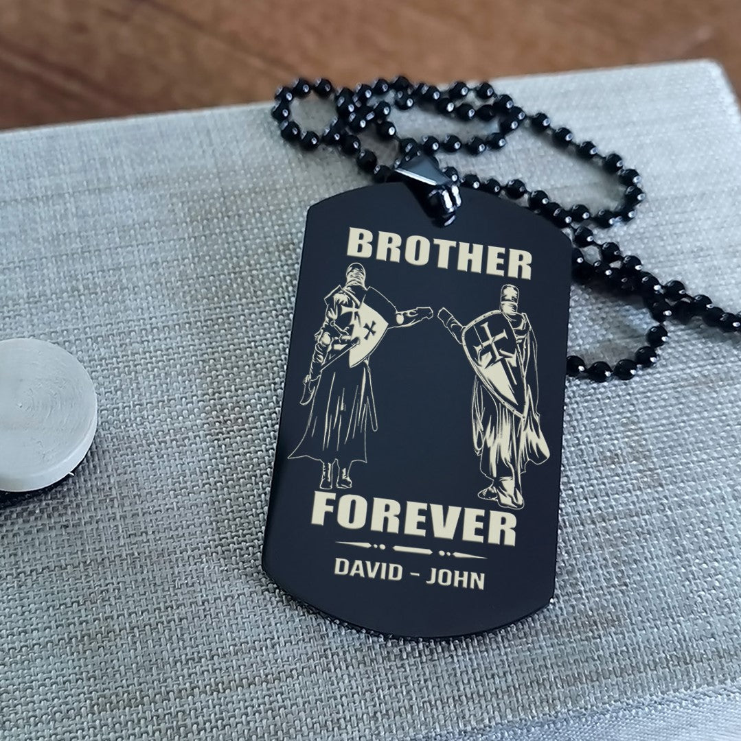 Biker Call on me brother engraved dog tag double sided. gift for brothers