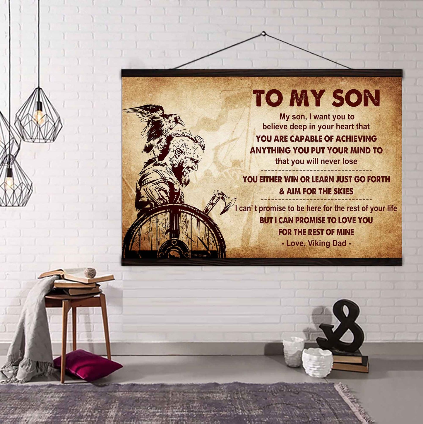 Spartan Poster Canvas You Will Never Lose You Either Win Or Learn From Dad To Son