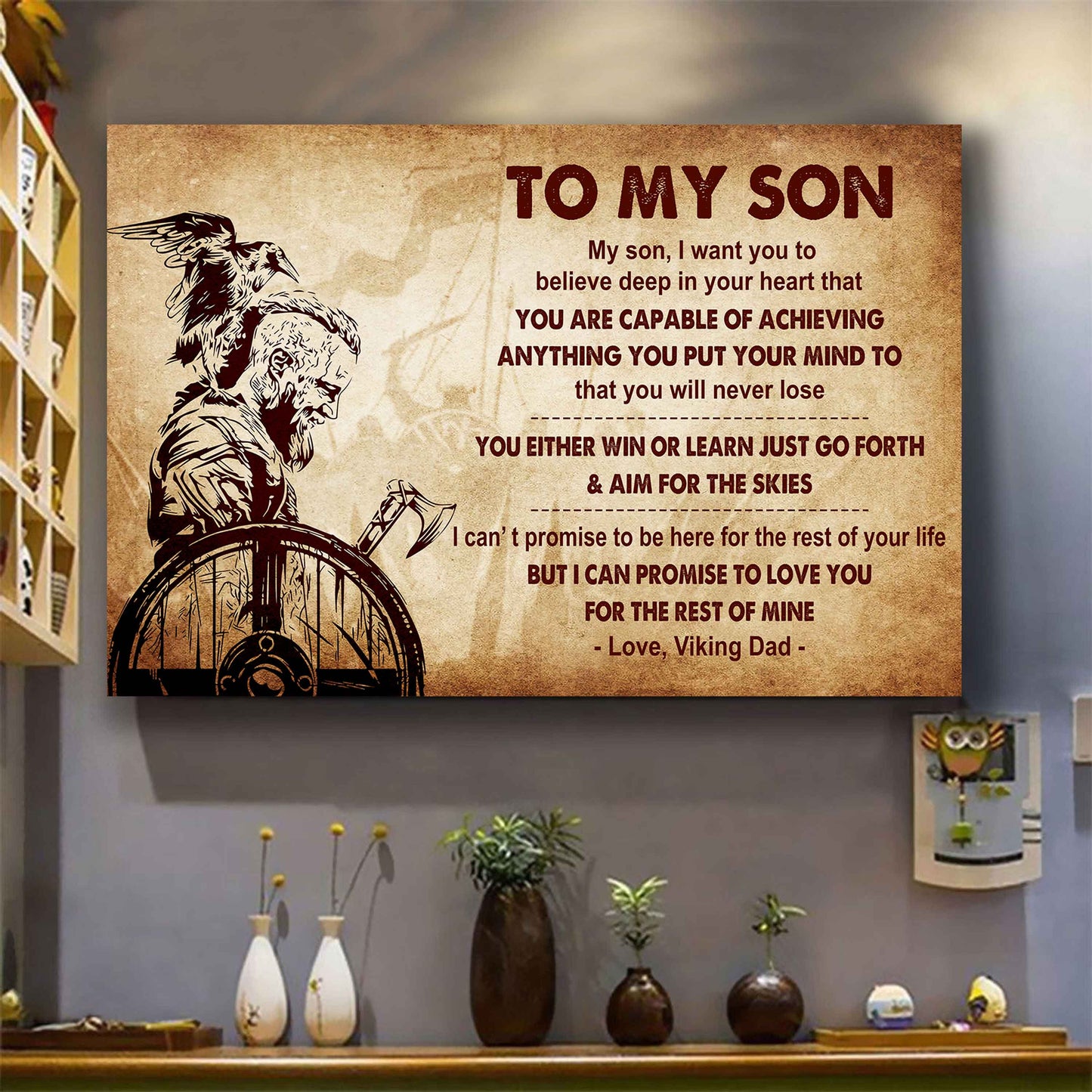 Spartan Poster Canvas You Will Never Lose You Either Win Or Learn From Dad To Son
