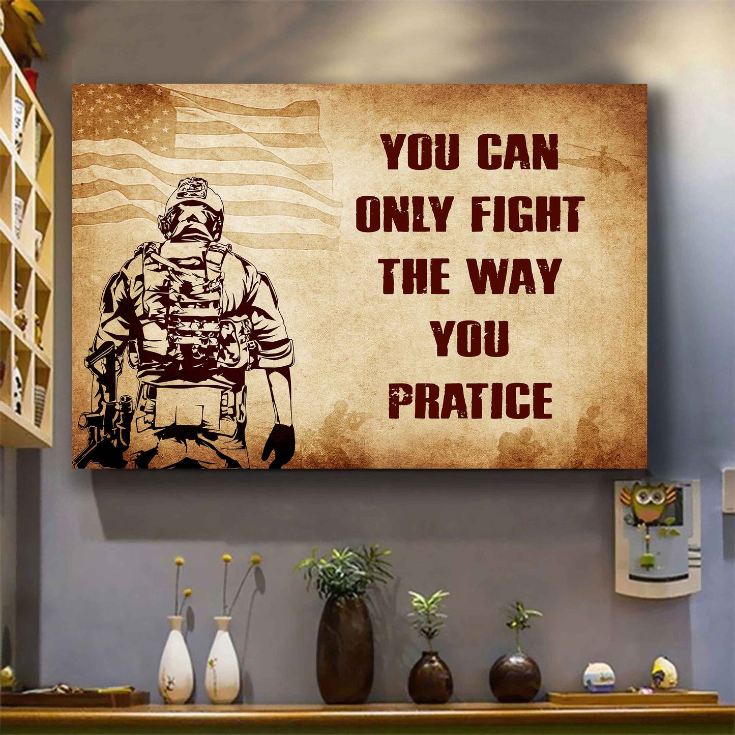 Knight Templar Poster Canvas You Can Only Fight The Way You Practice