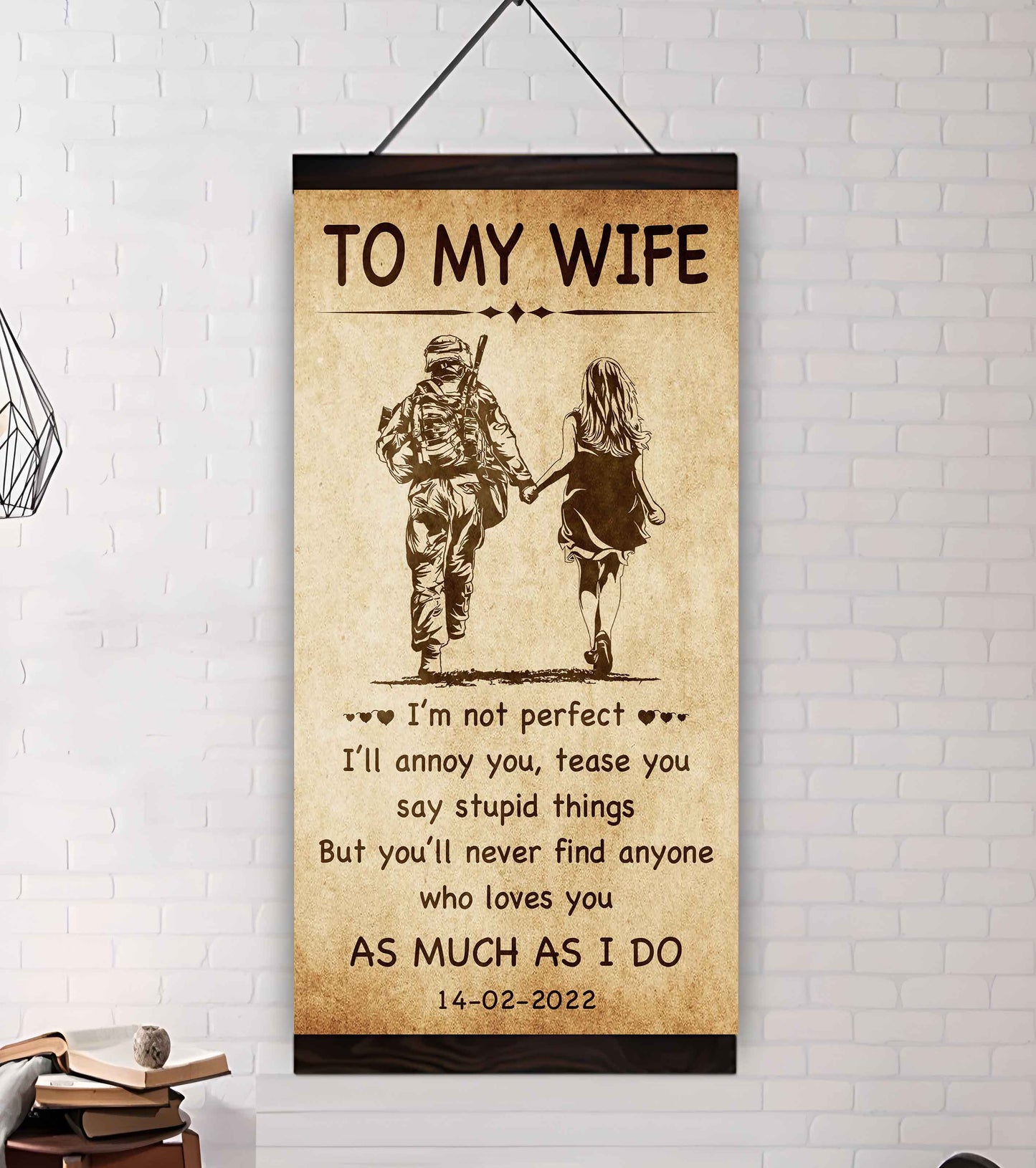 Biker Poster Canvas To My Wife - I Am Not Perfect