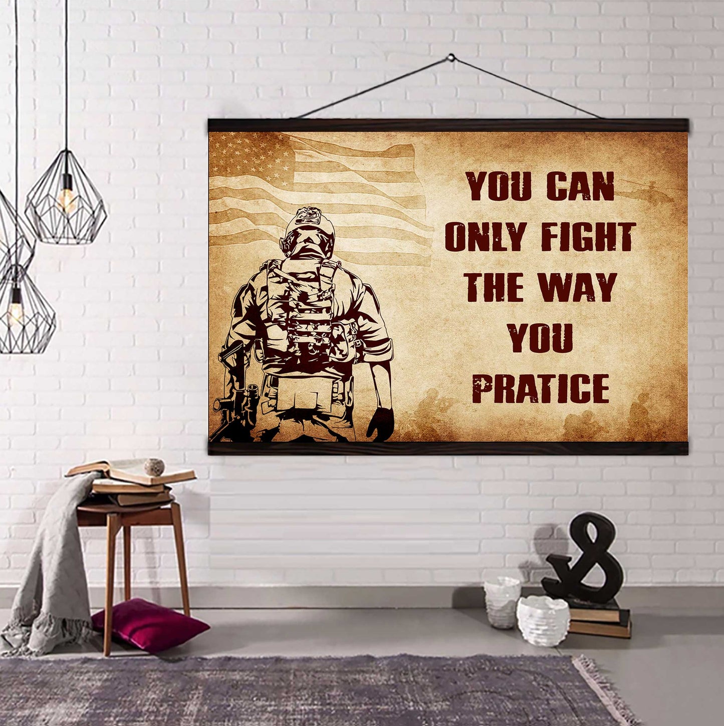 Knight Templar Poster Canvas You Can Only Fight The Way You Practice