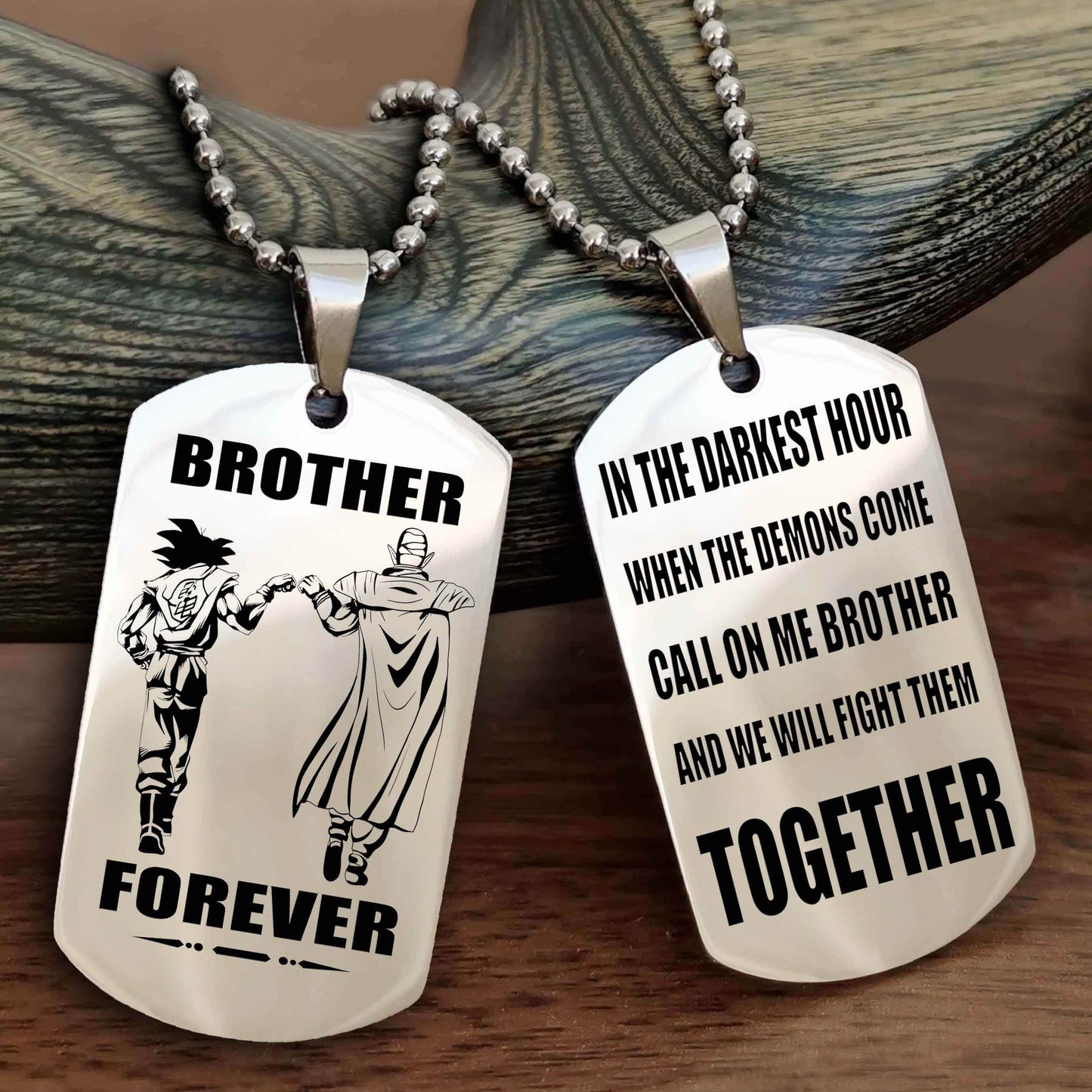Samurai Personalized Double Sided Dog Tag For My Brother - Call On Me Brother And We Will Fight Them Together Gift For Your Friend