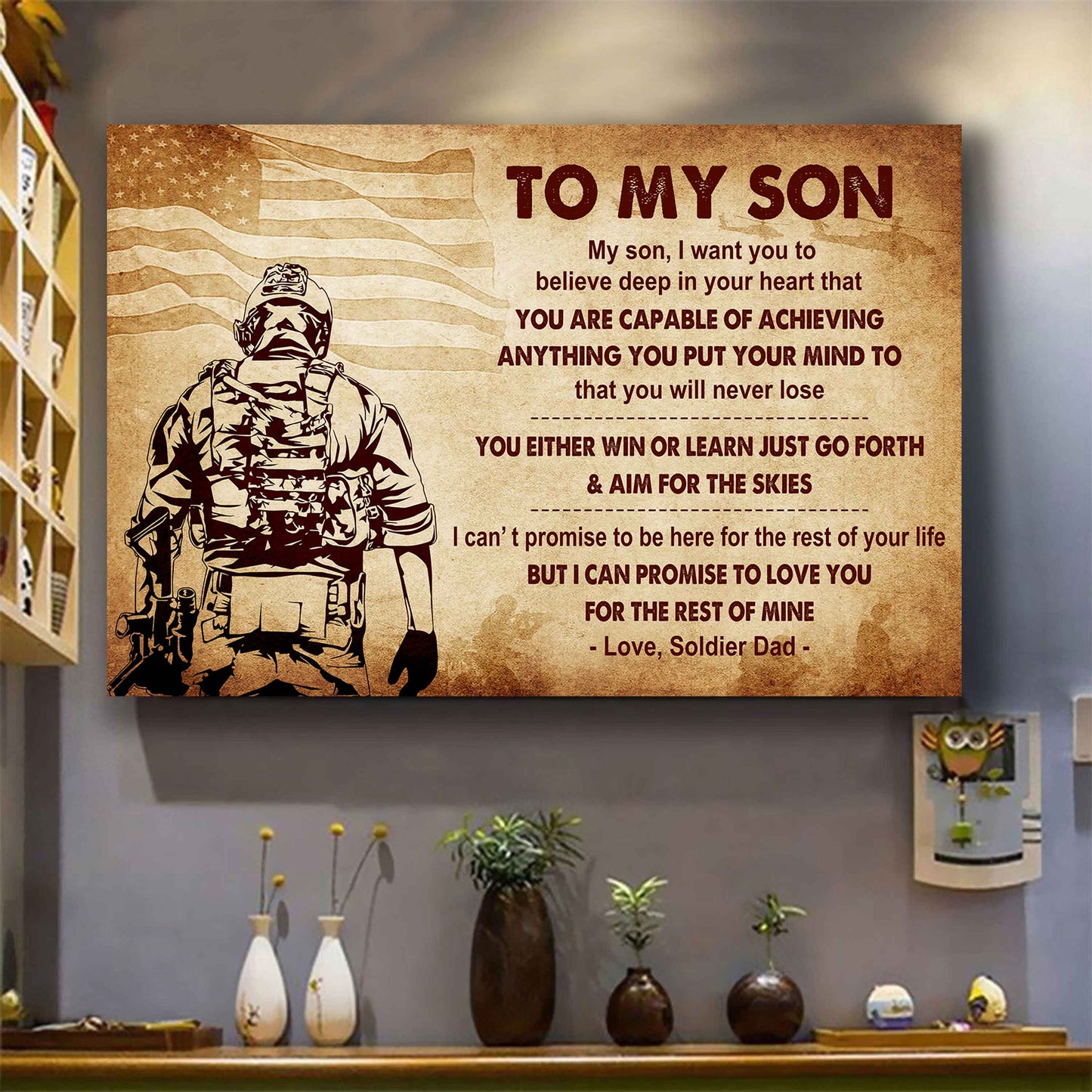 Spartan Poster Canvas You Will Never Lose You Either Win Or Learn From Dad To Son