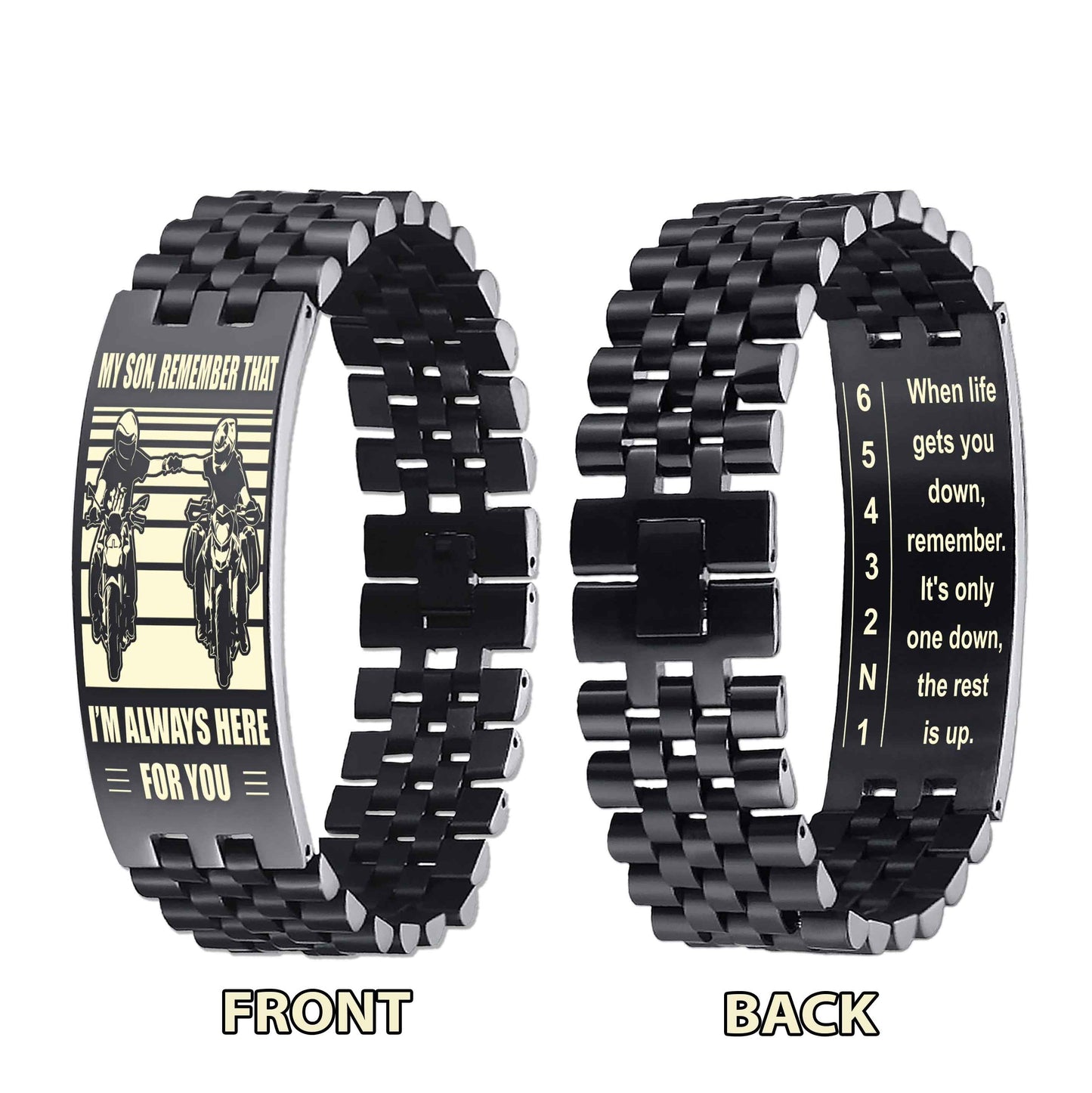 Sport Bike double side bracelet for brother, When life gets you down, remember. It’s only one down, the rest is up.