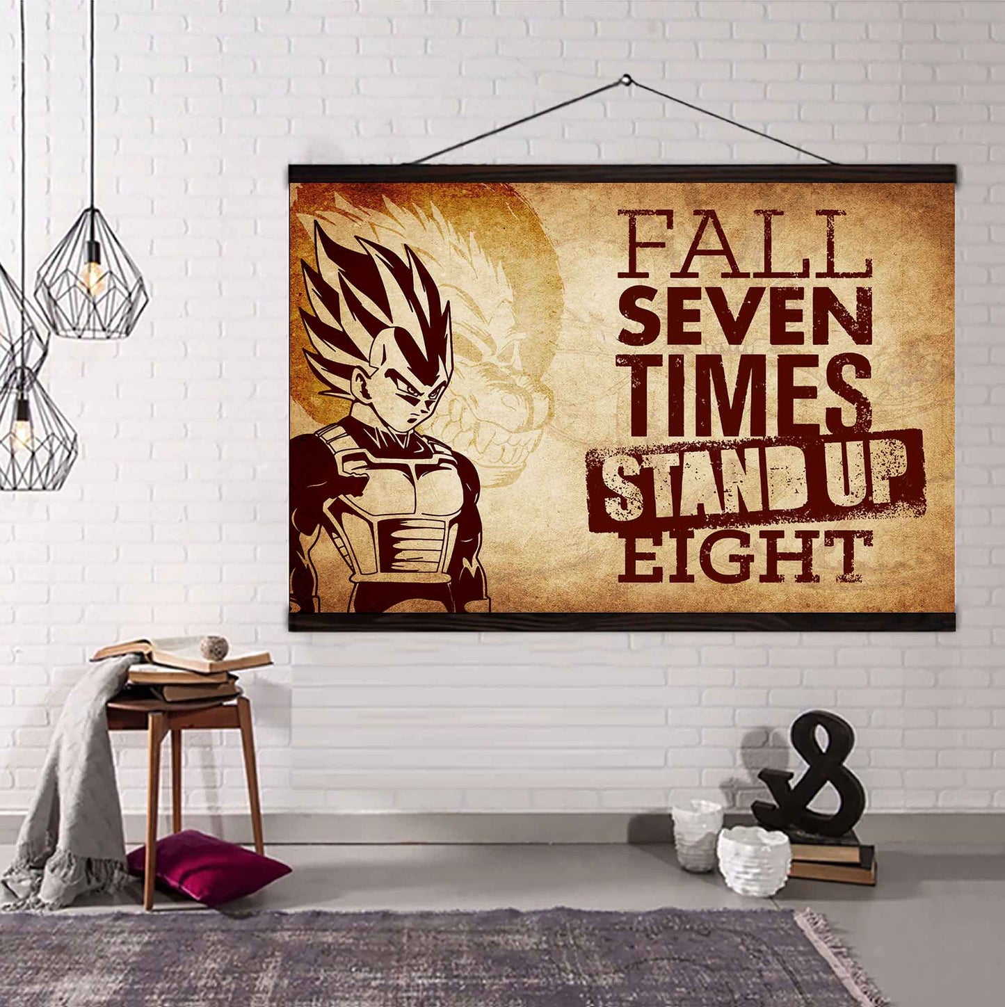 Knight Templar Poster Canvas Fall Down Seven Times Stand Up Eight