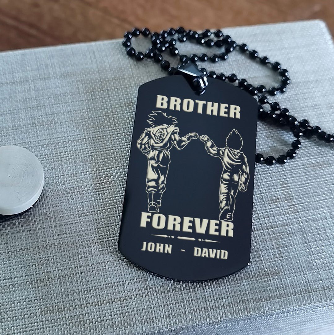 Biker Call on me brother engraved dog tag double sided. gift for brothers