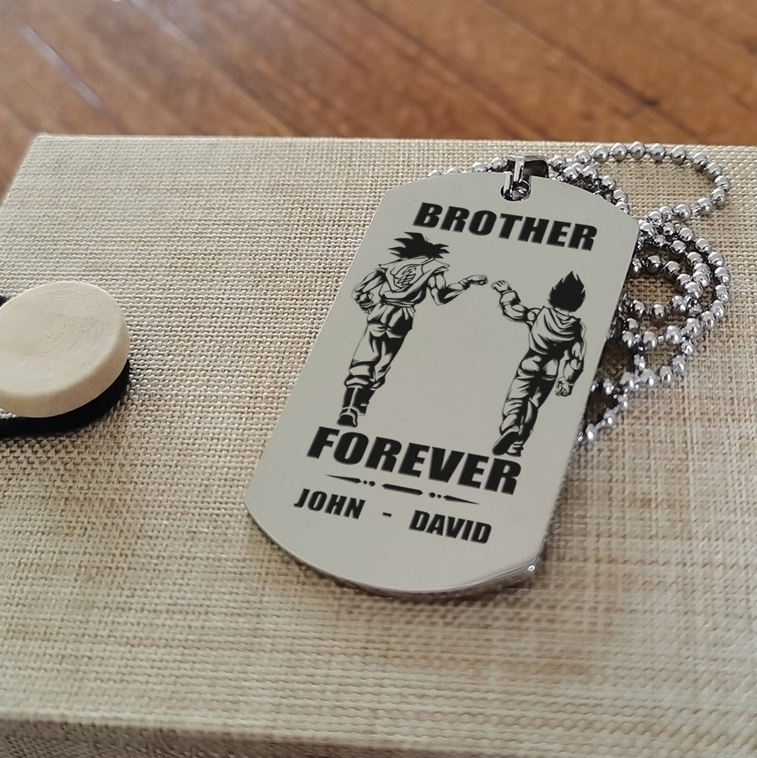 Biker Call on me brother engraved dog tag double sided. gift for brothers
