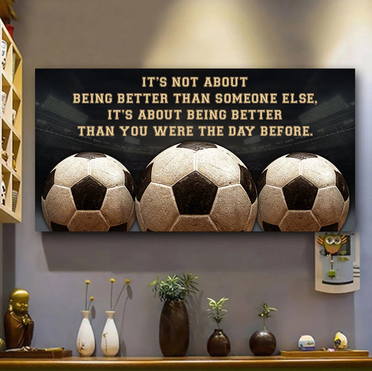 Customizable wrestling poster - it is not about better than someone else, it is about being better than you were the day before