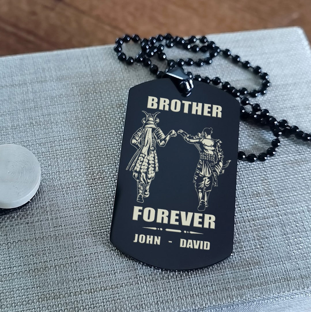 Biker Call on me brother engraved dog tag double sided. gift for brothers