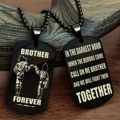 Knight Templar Personalized Double Sided Dog Tag For My Brother - Call On Me Brother And We Will Fight Them Together Gift For Your Friend