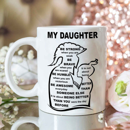 Spartan Personalized Mug To My Daughter From Dad With Inspiration Message