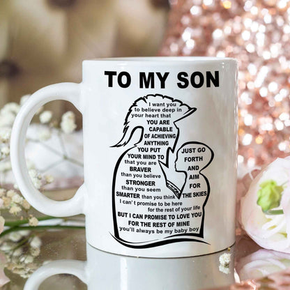 Spartan Personalized Mug To My Son From Dad With Inspiration Message