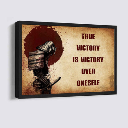 Knight Templar Poster Canvas True Victory Is Victory Over Oneself Gift For Your Friend
